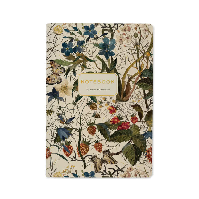 BV by Bruno Visconti A5 Notebook - Forest Flowers On White