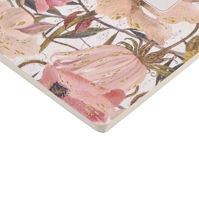 BV by Bruno Visconti Vegan Leather A5 Notebook - Soft Petals