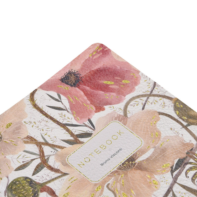 BV by Bruno Visconti Vegan Leather A5 Notebook - Soft Petals