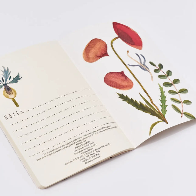 BV by Bruno Visconti A5 Notebook - Greens & Flowers