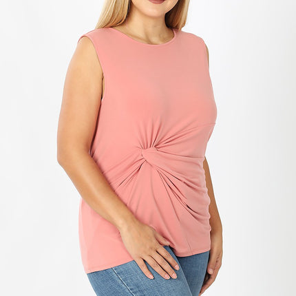 Knot Front Sleeveless Top