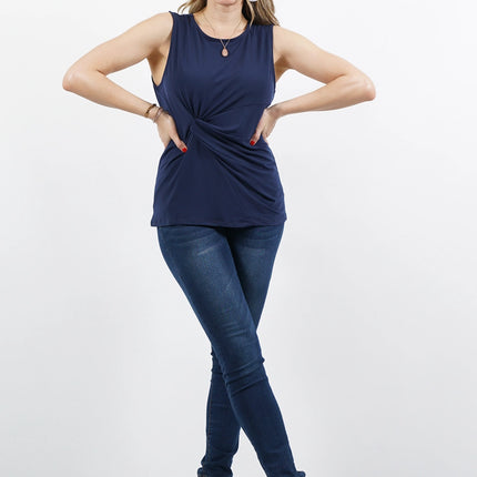 Knot Front Sleeveless Top