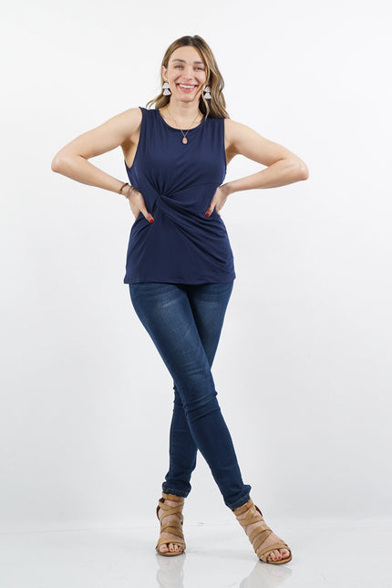 Knot Front Sleeveless Top