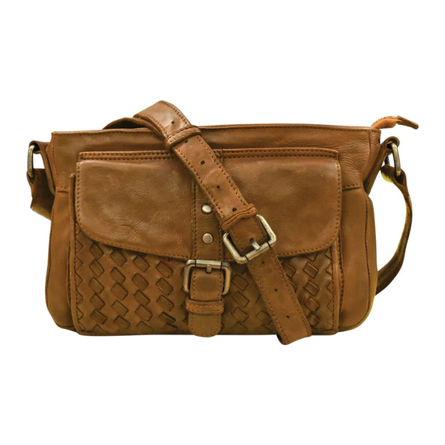 ILI Washed Flap Shoulder Bag