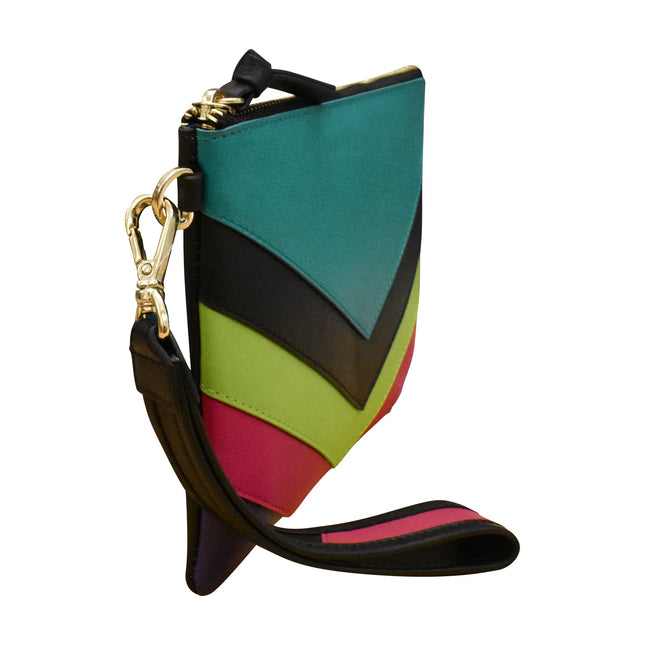 ILI Multi Color Top Zip Wristlet