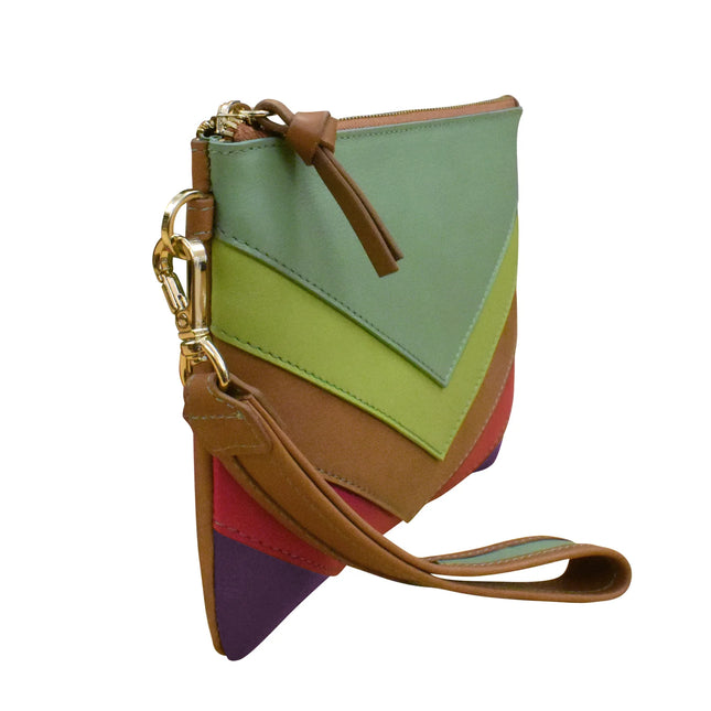 ILI Multi Color Top Zip Wristlet