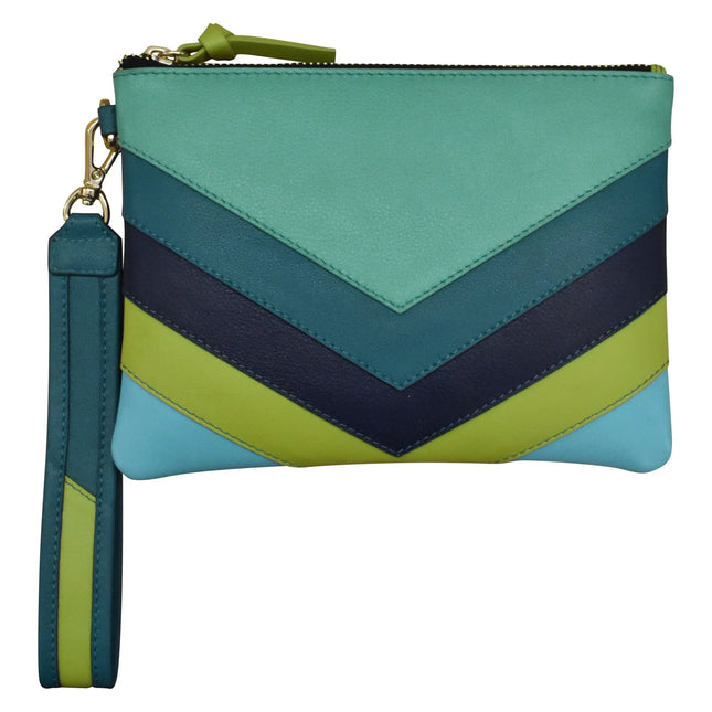 ILI Multi Color Top Zip Wristlet