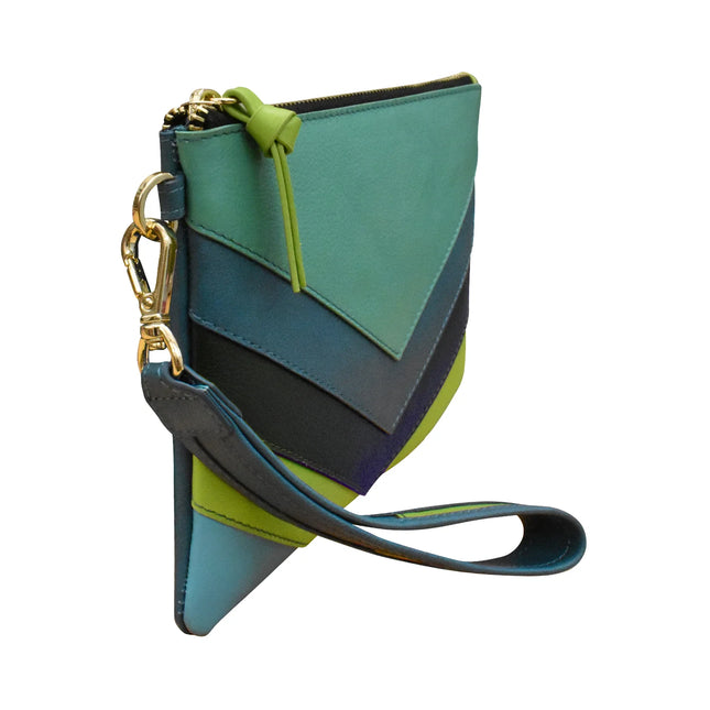 ILI Multi Color Top Zip Wristlet