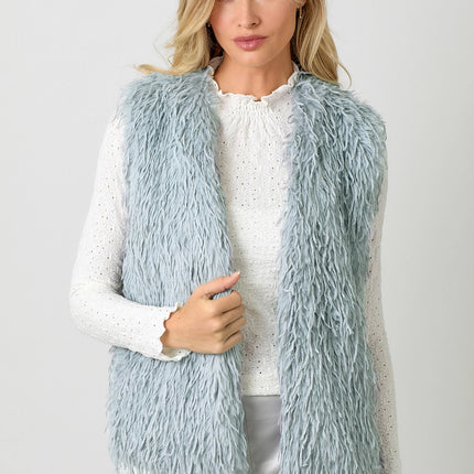 MYSTREE Eyelash Fur Vest