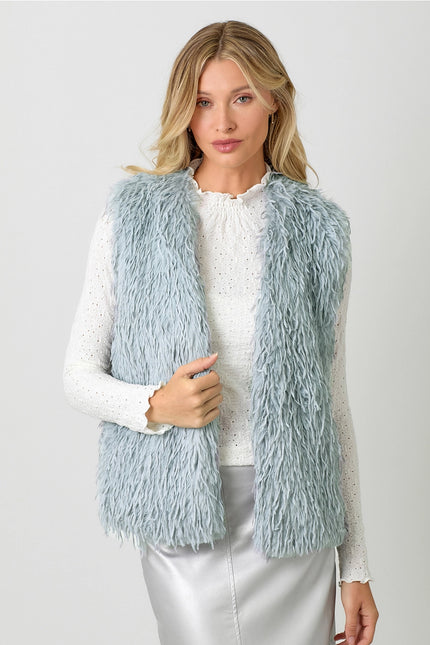 MYSTREE Eyelash Fur Vest