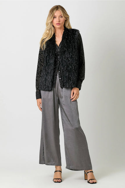 MYSTREE Eyelash Fur Vest