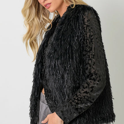 MYSTREE Eyelash Fur Vest