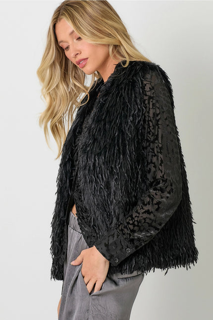 MYSTREE Eyelash Fur Vest