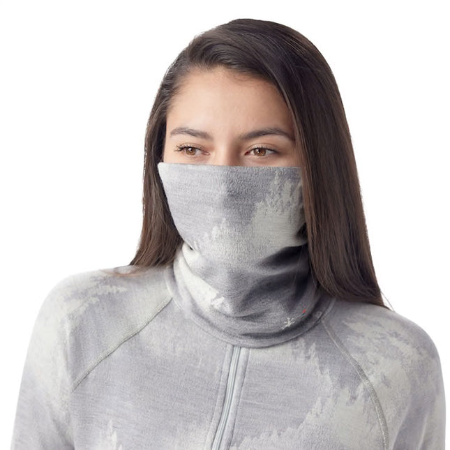 Smartwool Thermal Merino Reversible Neck Gaiter - Light Gray Foggy Pines