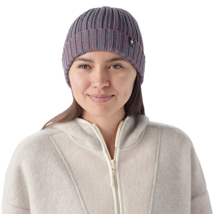 Smartwool Rib Hat - Chalk Violet Heather