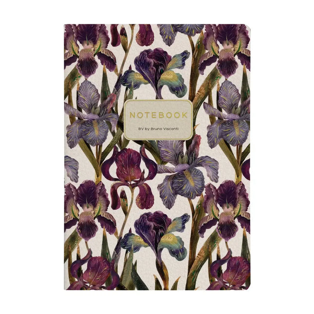 BV by Bruno Visconti Vegan Leather A5 Notebook - Irises
