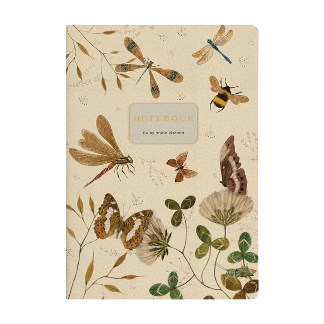 BV by Bruno Visconti Vegan Leather A5 Notebook - Butterflies and Friends