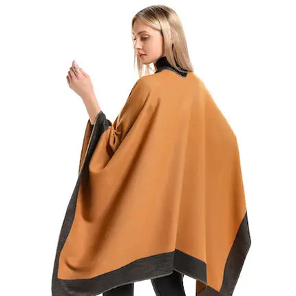 PRETTY PERSUASIONS Hollyn Reversible Cape Wrap - Ginger