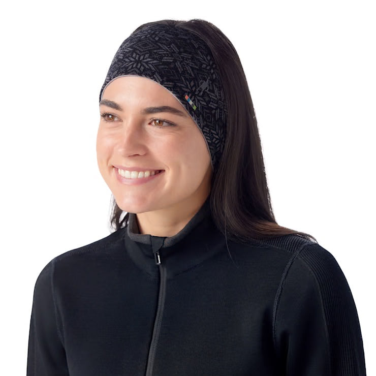 Smartwool Thermal Merino Reversible Headband - Black Digi Snow