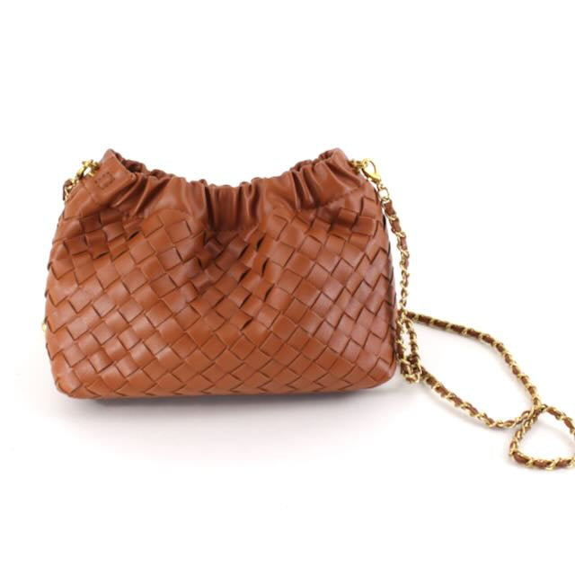 Pretty Persuasions Small Woven Crossby Bag W/Chain Strap