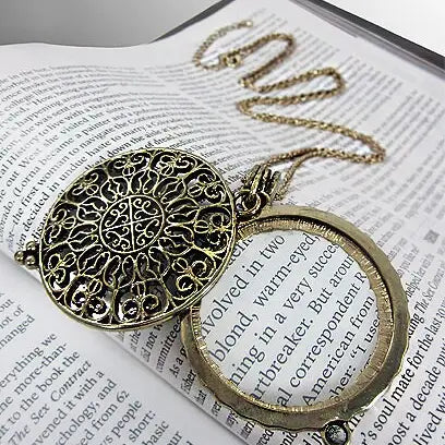 Byzantine Filigree 6 Times Magnifier Magnifying Glass Necklace