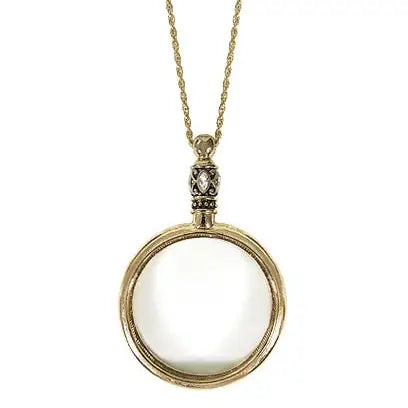 Plain 6 Times Magnifier Magnifying Glass Pendant Necklace