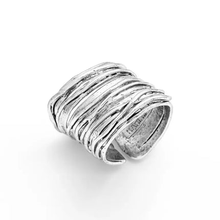 Brushed Ribbon Ring - Silver