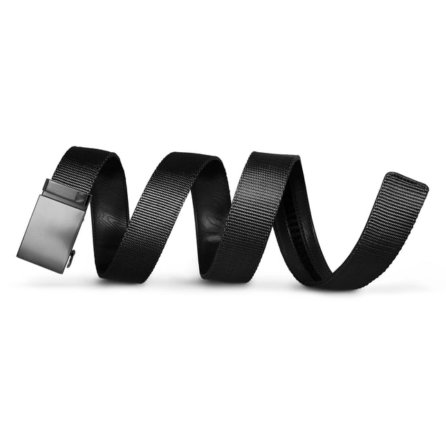 MISSION BELT| GUN METAL - IN BLACK NYLON