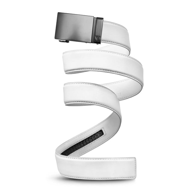 MISSION BELT| GUN METAL - IN WHITE