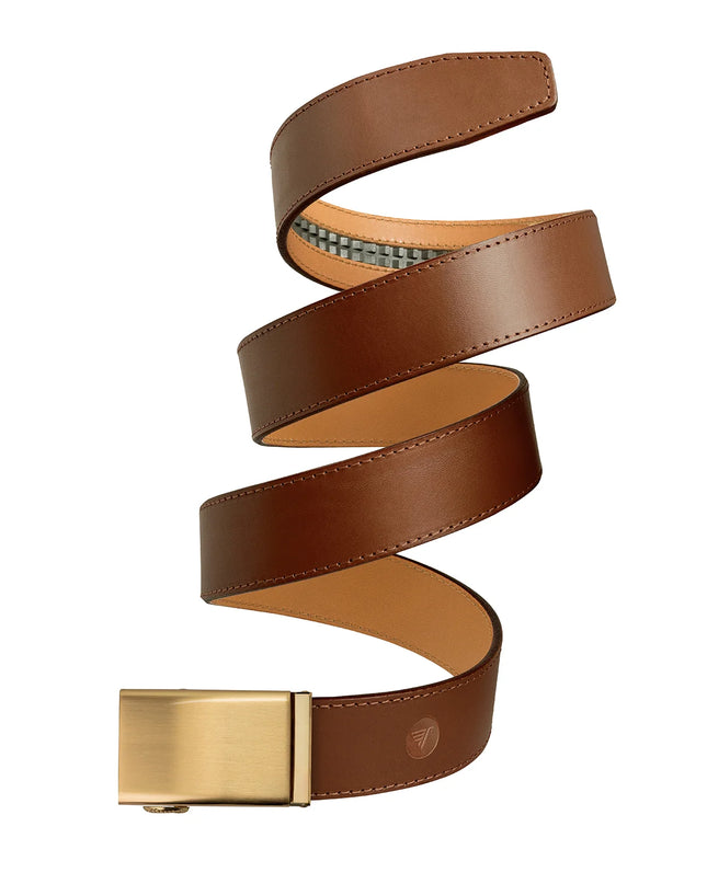 MISSION BELT| GOLD - IN BROWN