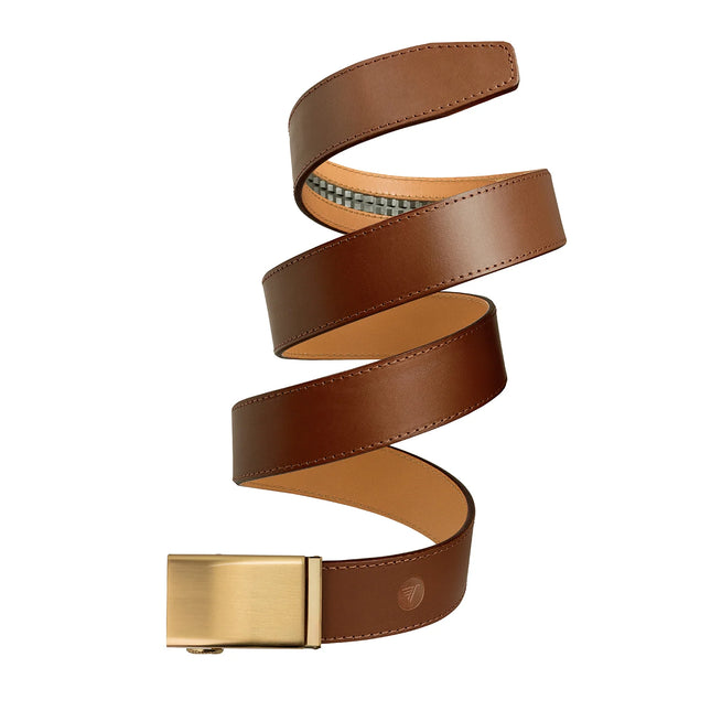 MISSION BELT| GOLD - IN BROWN