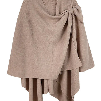 Hana Solid Ruana with Shoulder Strap