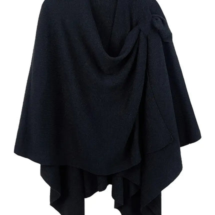 Hana Solid Ruana with Shoulder Strap