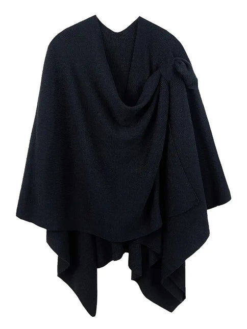 Hana Solid Ruana with Shoulder Strap