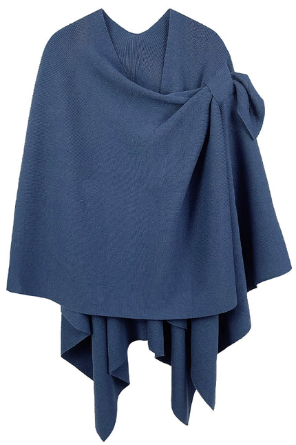 Hana Solid Ruana with Shoulder Strap