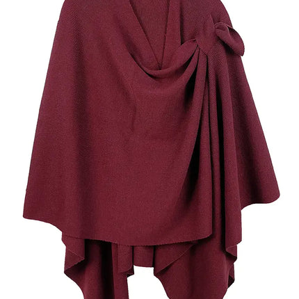 Hana Solid Ruana with Shoulder Strap
