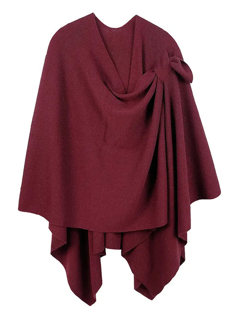 Hana Solid Ruana with Shoulder Strap
