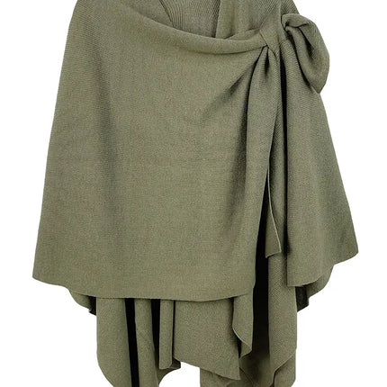 Hana Solid Ruana with Shoulder Strap