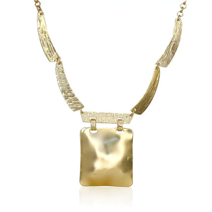 Large Plate Pendant Necklace