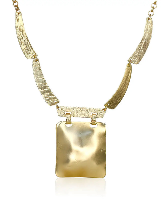 Large Plate Pendant Necklace