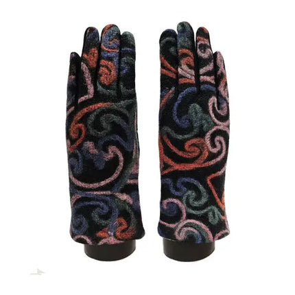Mediterranean Concepts - Yarn Abstract Scroll Texting Glove