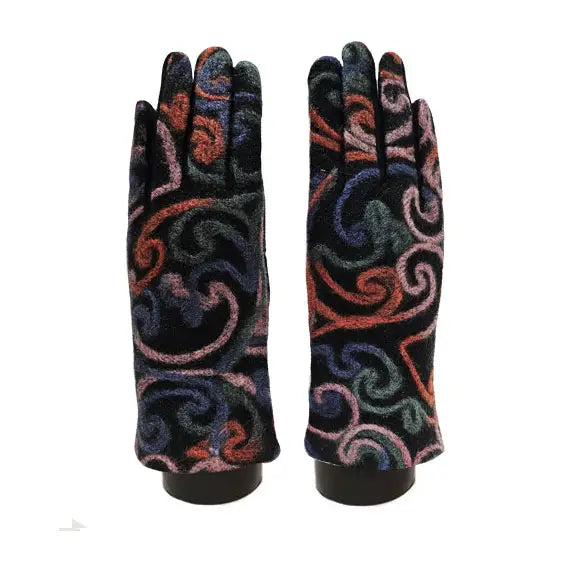 Mediterranean Concepts - Yarn Abstract Scroll Texting Glove