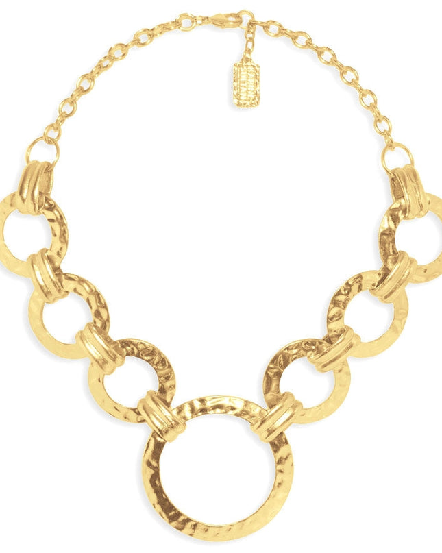 Beautiful Circle Link Collar Necklace