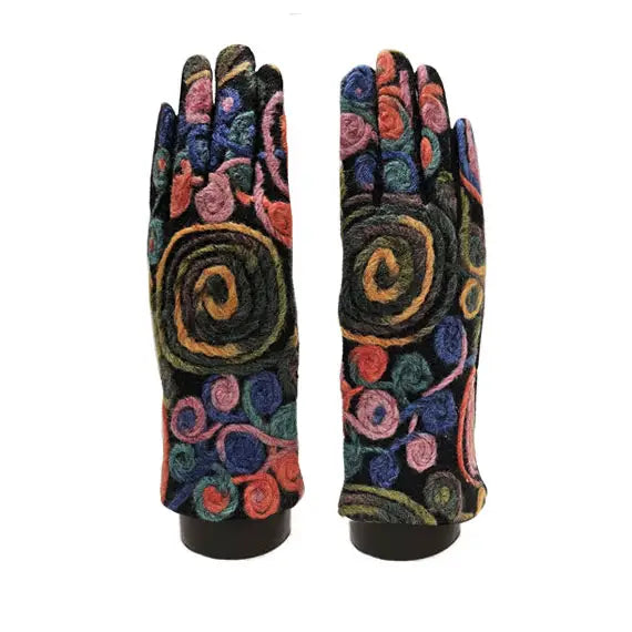 Mediterranean Concepts - Yarn Target Flower Texting Glove