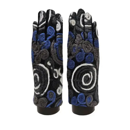 Mediterranean Concepts - Yarn Target Flower Texting Glove