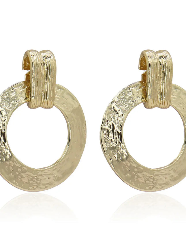 Large Doorknocker Earrings - Gold
