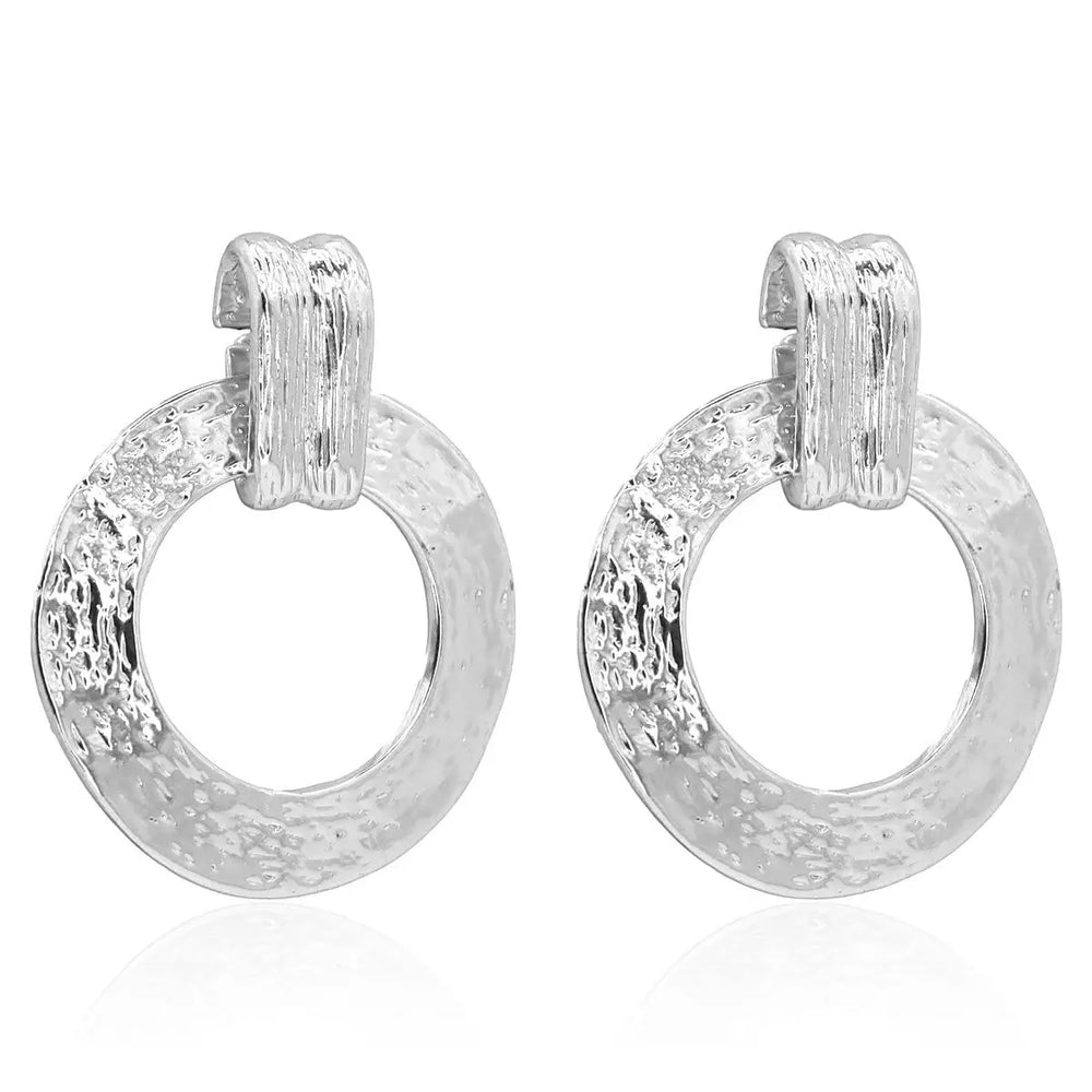 Large Doorknocker Earrings - Silver