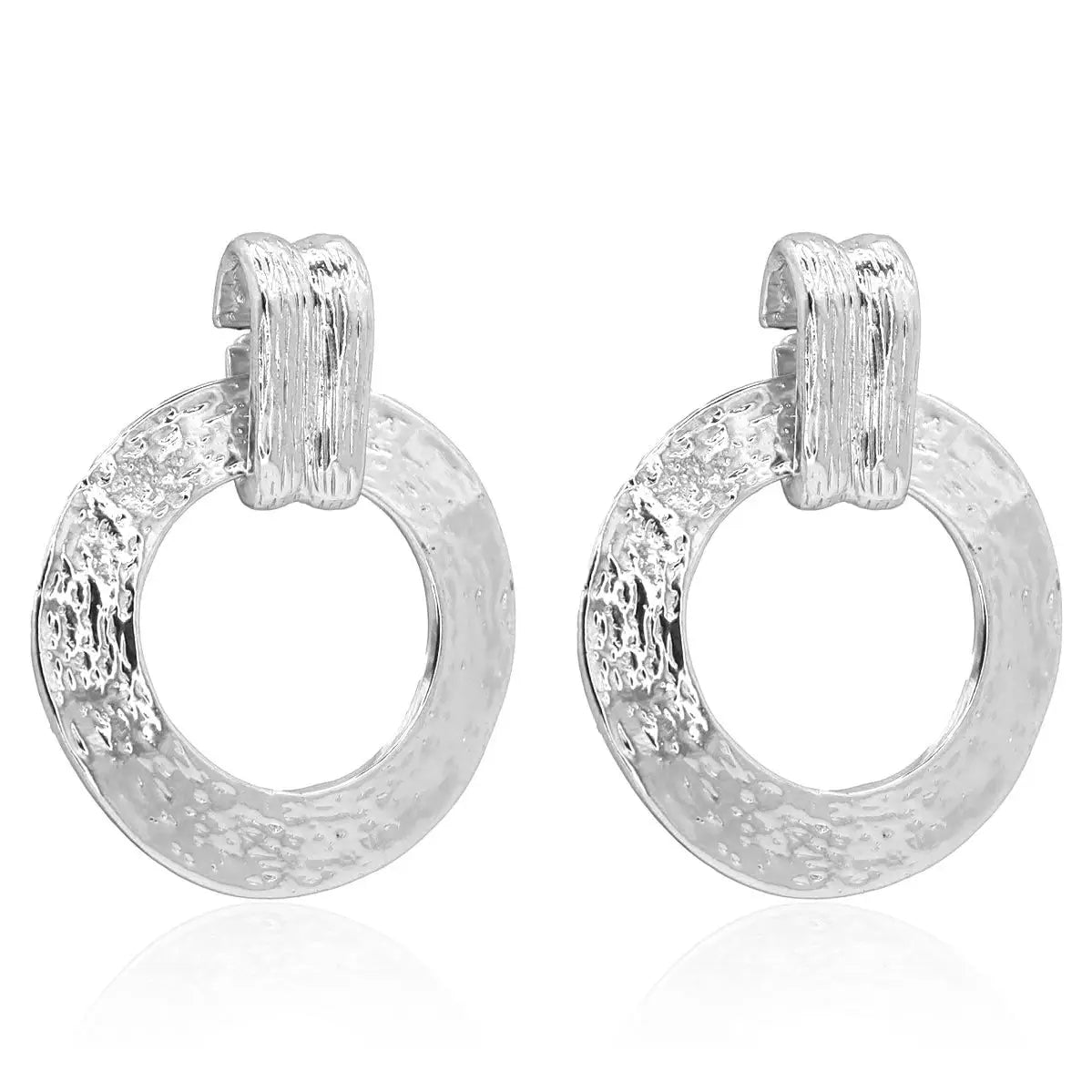 Large Doorknocker Earrings - Silver