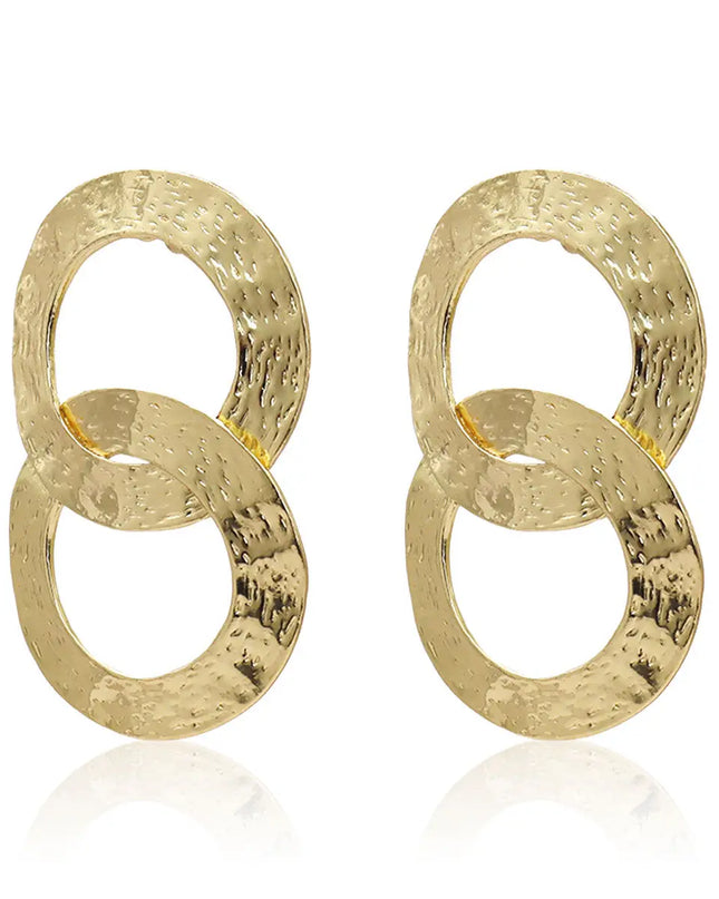 Double Circle Statement Earrings