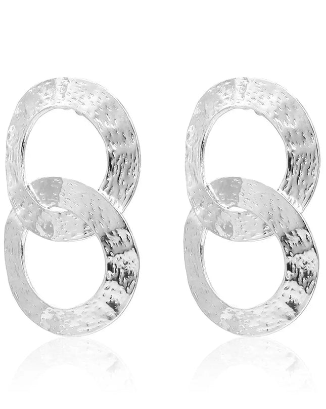 Double Circle Statement Earrings